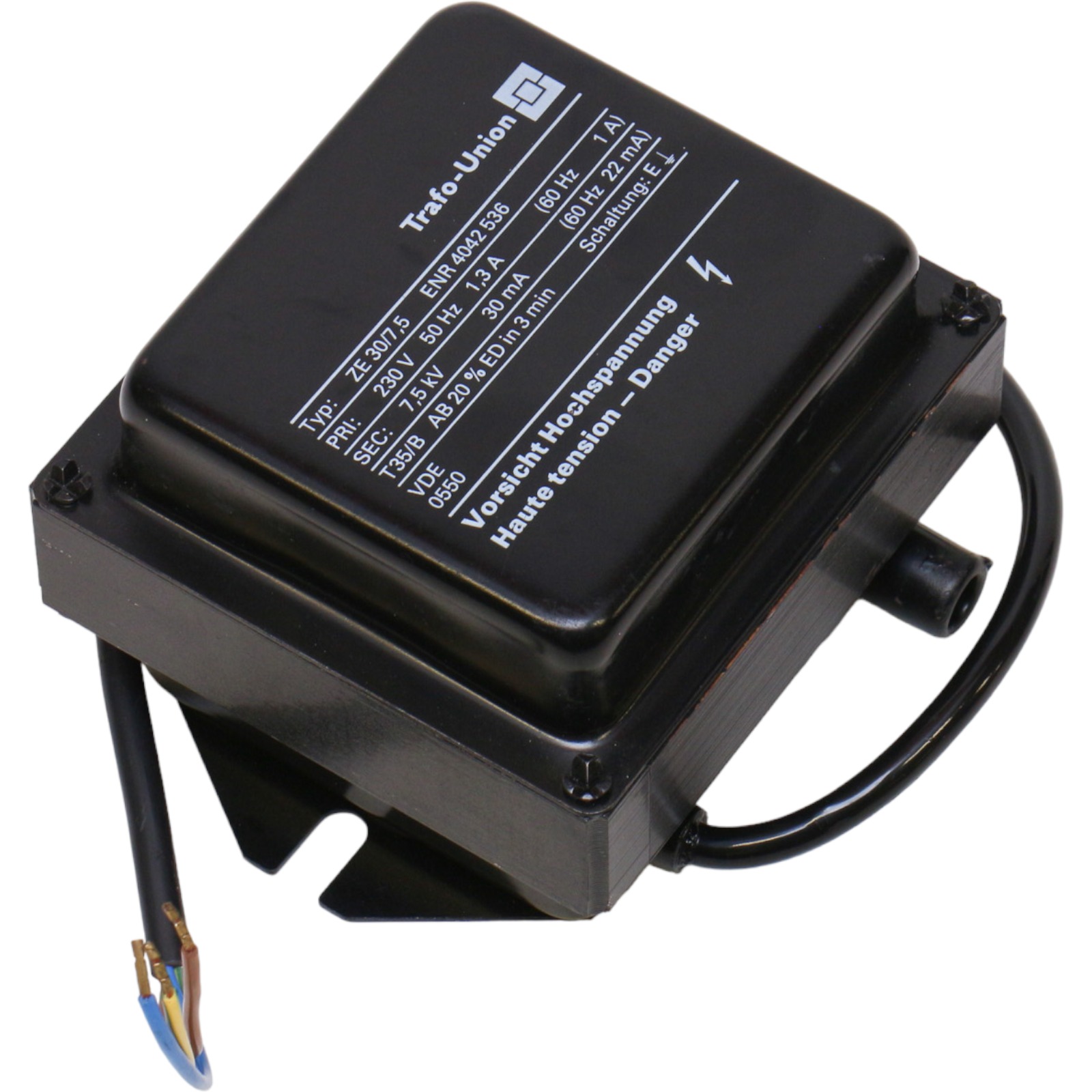 TRAFO-UNION ZE 30/7,5 (ENR 4042.536), Ignition transformer TRAFO-UNION ZE 30/7,5 (ENR 4042.536), Ignition transformer