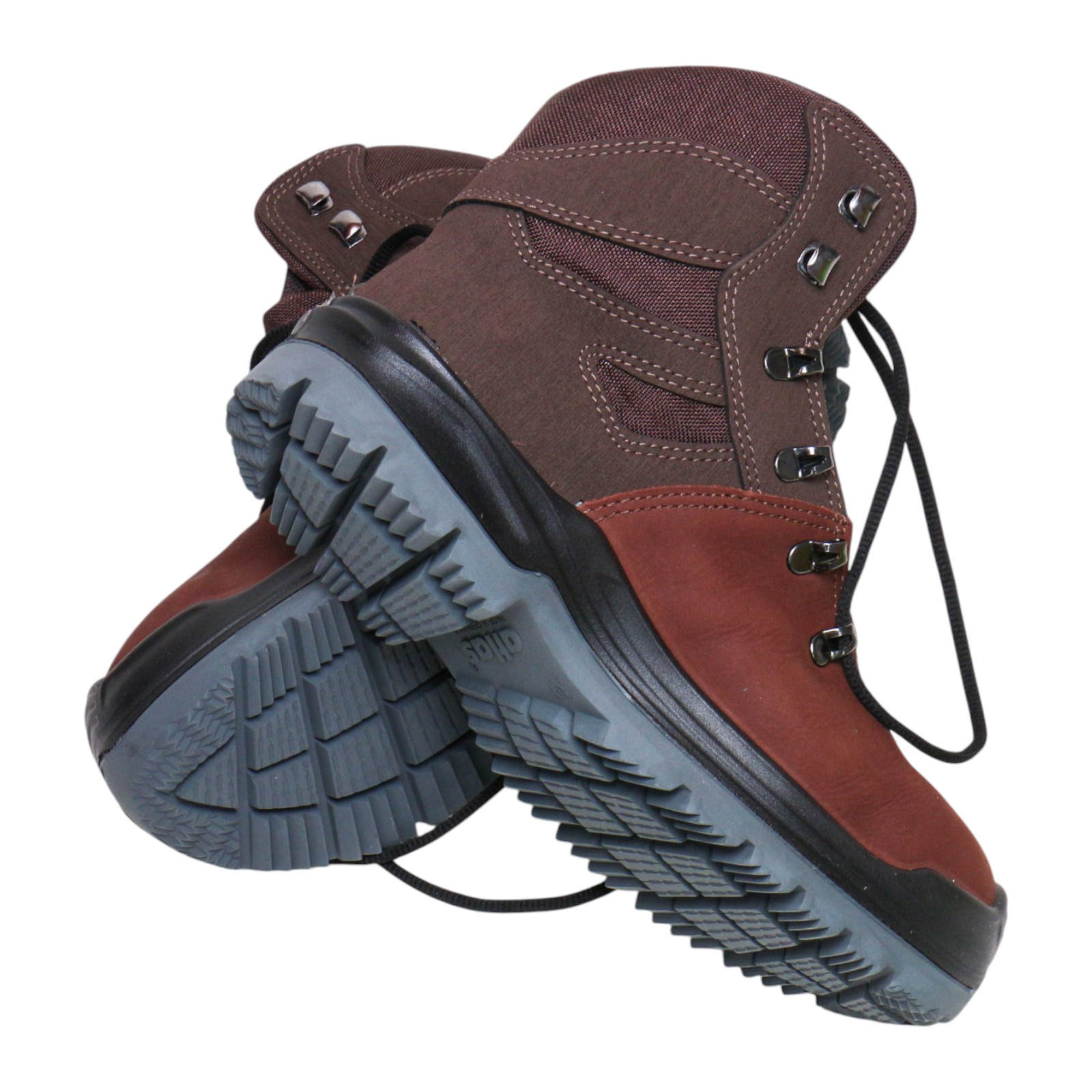Atlas Scarpe Antinfortunistiche XR 585 XP ESD S3 – Pelle Nabuk Marrone, Antiperforazione Senza Metallo, Suola XR