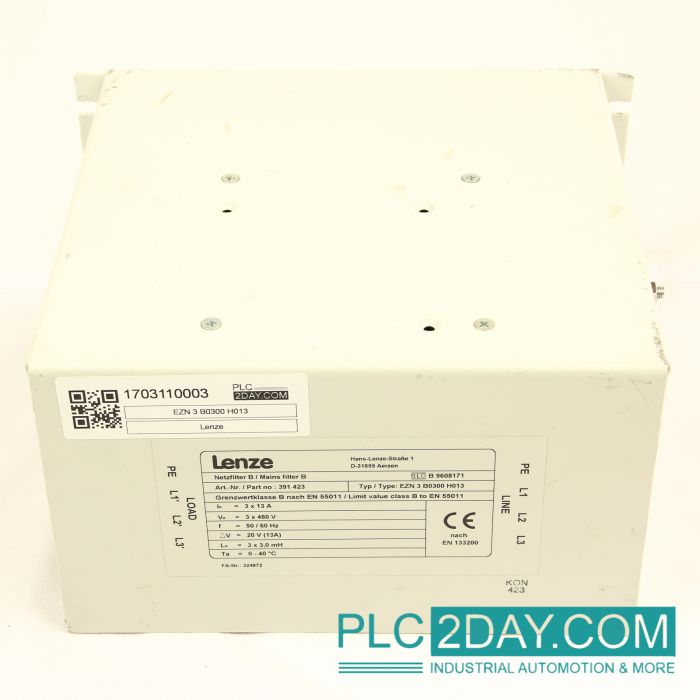 LENZE EZN 3 B0300 H013 Mains Filter B 391 423 main product photo