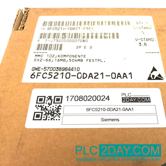 SIEMENS 6FC5210-0DA21-0AA1 SINUMERIK FM NC/810D/DE/840D/DE MMC102 main product photo