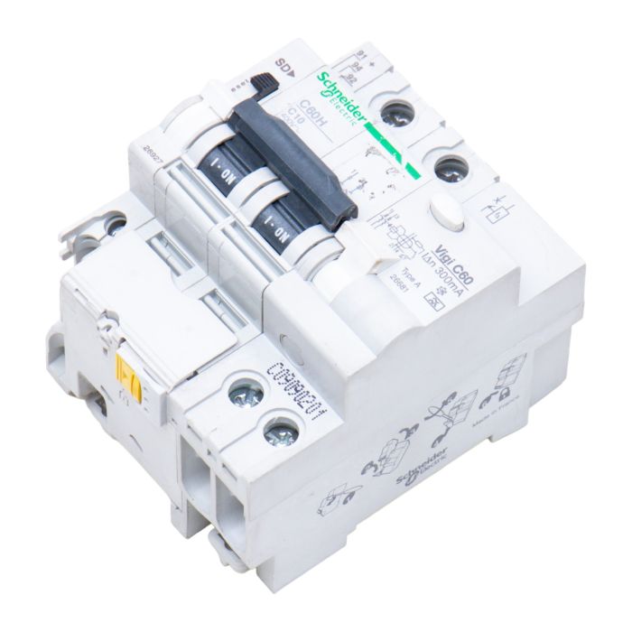 SCHNEIDER ELECTRIC C60H-C10 24986 + Vigi C60 26681 + Aux switch 26927 main product photo