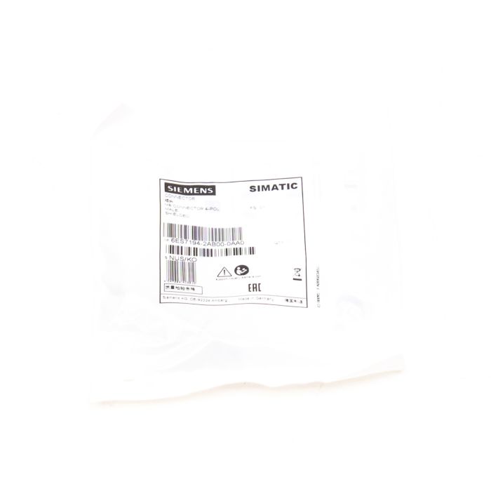 SIEMENS 6ES7194-2AB00-0AA0, M8 connector for ET connection, 6ES71942AB000AA0 main product photo