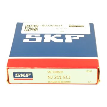 NJ211ECJ SKF Cylindrical Roller Bearing Single Row 55x100x21mm,