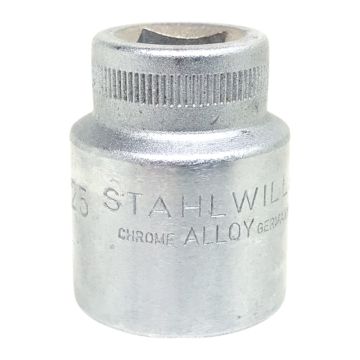 52-25 03030025 6-kant dop Stahlwille 03030025 Stahlwille 6-kant dop 1/2'', 25 mm HPQ-high performance staal,