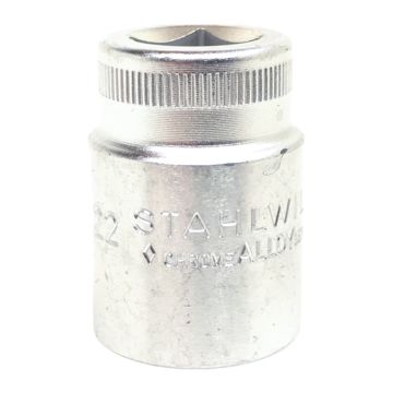 50-22 03010022 12-kant dop Stahlwille 03010022 Stahlwille 12-kant dop 1/2'', 22 mm HPQ-high performance staal,