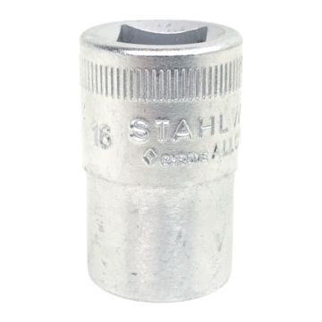 50-16 03010016 12-kant dop Stahlwille 03010016 Stahlwille 12-kant dop 1/2'' 16 mm Dop twaalfkant HPQ-high performance staal,