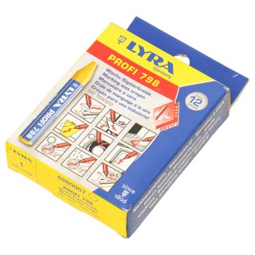 798 4880007 Geel Lyra Wax Crayon Profi 798 Yellow 12 Pcs Lyra at PLC2Day.com