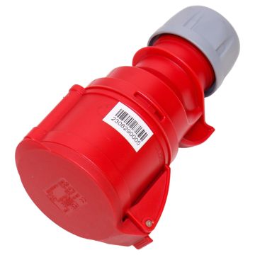 225-6 CEE PCE 32A, 400V, CEE koppeling, 3P+N+E, Red, IP44 at PLC2Day.com