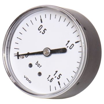 Manometer 63-STI 0/1.6 50-1/0bar VDO Manometer: Rear connection, 1/4Ina, 0/1.6.Dia 50…1/0 bar. at PLC2Day.com