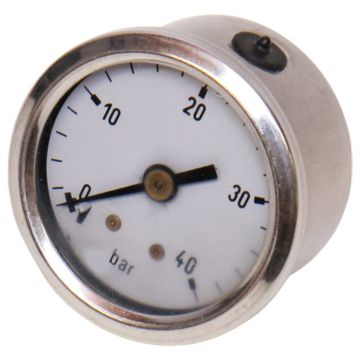 Pressure gauge connection Rear 40mm  Inox Glyc 40mm 0/4bar Eco Pressure gauge connection Inox, Glyc, Liquid Filling, under.dia, 40mm, 0.4 bar. at PLC2Day.com