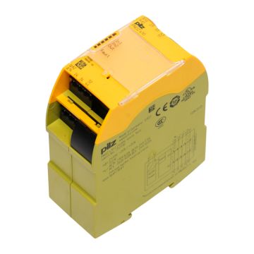 751110 10 C 24VDC 4n/o In/c Pilz Relay for monitoring safety circuits,
