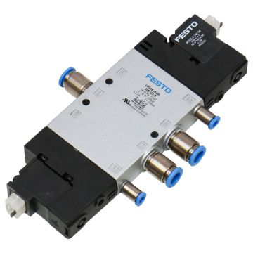 CPE18-M1H-5J5-Q5-8 (163155) + MSEB-3-24V-DC Festo 5/2 double solenoid Valve at PLC2Day.com