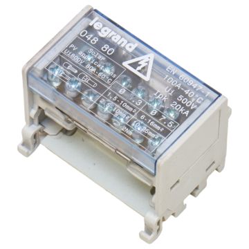 04880 Legrand Modular distribution terminal block - monoblock - two-pole at PLC2Day.com