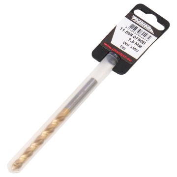 11.568.0750B (11.600B) Phantom HP2 Uni HSS-E Twist Drill Din 338 Tin 7.5mm at PLC2Day.com