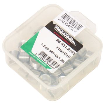 28.831.2103 (28.831) Phantom Phan-Coil SS Threaded Inserts Fine MF10X1.25 1.5Xd,  25 pcs at PLC2Day.com