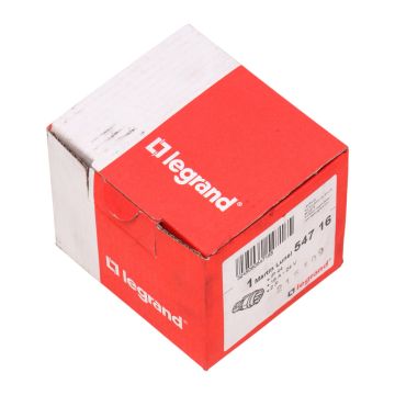 54716 Legrand Martin Lunel 2P IP44 16A 24V~ straight rubber TBT outlet plug at PLC2Day.com