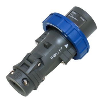 51156 Legrand Straight cont.plug 200V 16A 2P+A Hypra - IP 66/67-55 - IK 09,