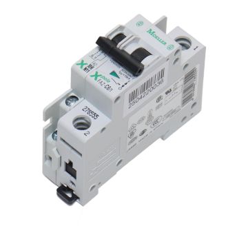278555 FAZ-C6/1 + 286054 FAZ-XHIN11 Moeller Circuit Breaker Effect MCB 1P 6A ,