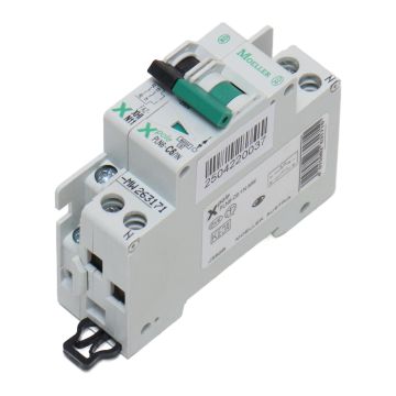 263171 PLN6-C6/1N + 286054 XHIN11 Moeller Circuit breaker MCB PLN6 6A 2P,