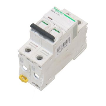 A9F75210 iC60N Schneider Electric "A9F75210 iC60N Schneider Electric Circuit Breaker 2P 10A D-Characteristic",