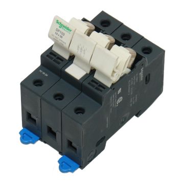 DF103  Schneider Electric DF103 Schneider Electric TeSys Fuse Holder 32A 10x38mm 3 Fuses 690V AC/DC,
