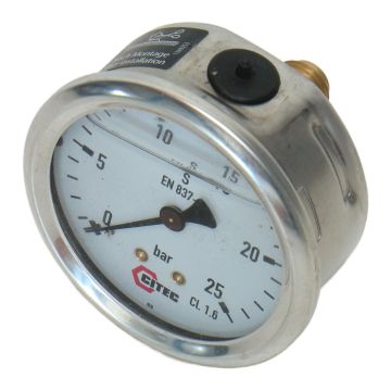 401430 Citec 401430 Citec Pressure Gauge for Industrial Automation 0-25 BAR Stainless Steel,