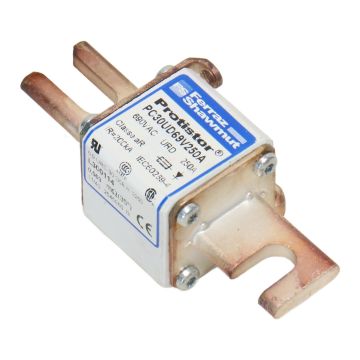 PC30UD69V250A L300114C Ferraz Shawmut PC30UD69V250A L300114C Ferraz Shawmut High Speed AC Fuse 30aR 690VAC 250A DIN80 Blades,