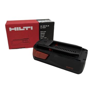 B36/2.6 Li-Ion Hilti B36/2.6 Hilti Li-Ion Battery Pack for Cordless Tools 36V Runtime 2.6Ah Wh 93.6,