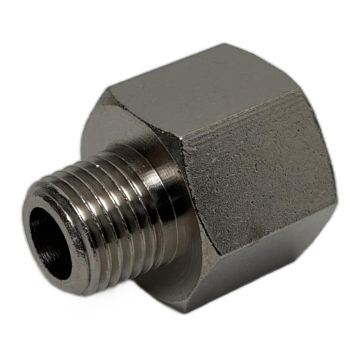 MW 2105004 A5 1/4 X 3/8 F/M Reducer Taper MetalWork MW 2105004 Brammer Thread Reducer 3/8" Female to 1/4" Male Hexagonal,