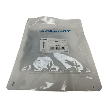 29310.030.035 Verzonken spaanplaatschroef met T-ster Staal Elektrolytisch verzinkt 3X35MM Fabory Steel chipboard screws,