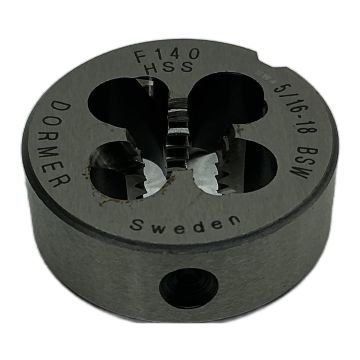 Snijplaat F140 5/16-18 BSW HSS Dormer High-speed steel threading die,