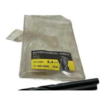 11.400.0640 HSS Twist Drill DIN338N 6,4mm (3pcs) International Tools HSS Twist Drill Bits,