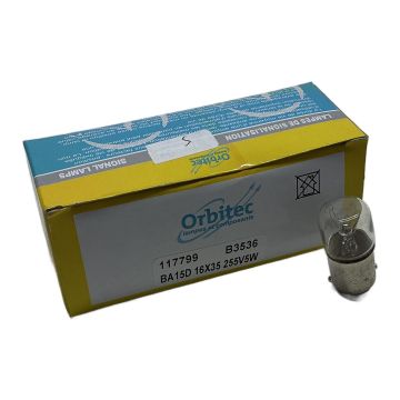 B3536 BA15D 16X35 255V5W 117799 Orbitec Electric Filament Lamp,