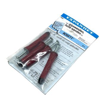 Rosett 410632 Holle wand plug/haak, plaat 18-30mm Expandet Plastic Wall Anchors,