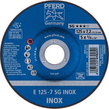 • Article: AFBRAAMSCHIJF E 125-7 SG INOX • Manufacturer: Pferd • Condition: New • Price: Attractive!