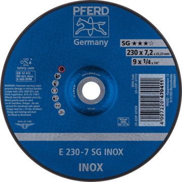 • Article: AFBRAAMSCHIJF E 230-7 SG INOX • Manufacturer: Pferd • Condition: New • Price: Attractive!
