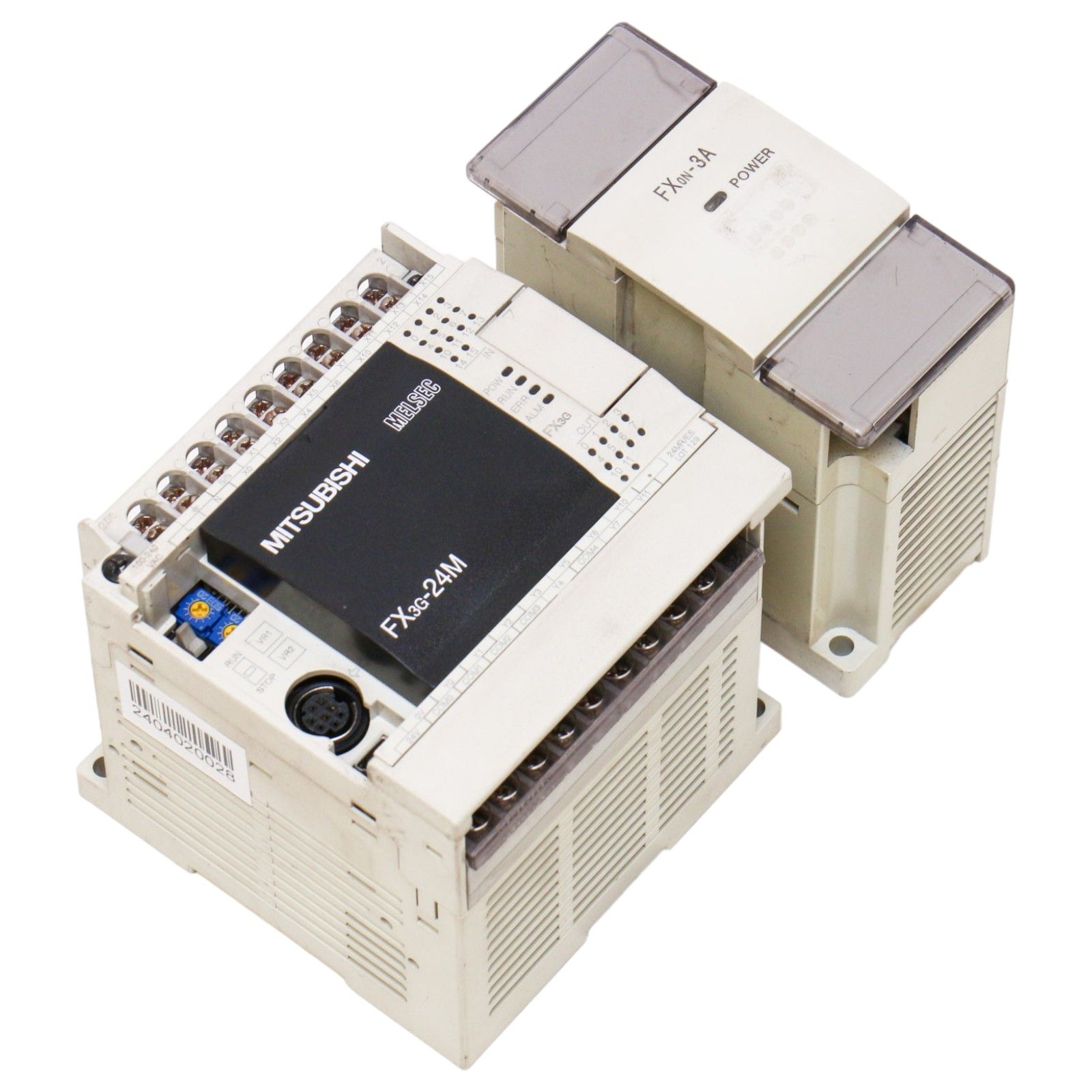 FX3G-24MR/ES + FXon-3A Mitsubishi, PLC, FX3G Base Unit AC 100-240V